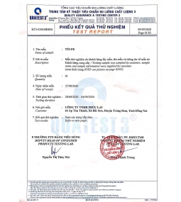 Kiểm định an toàn tiếp xúc thực phẩm